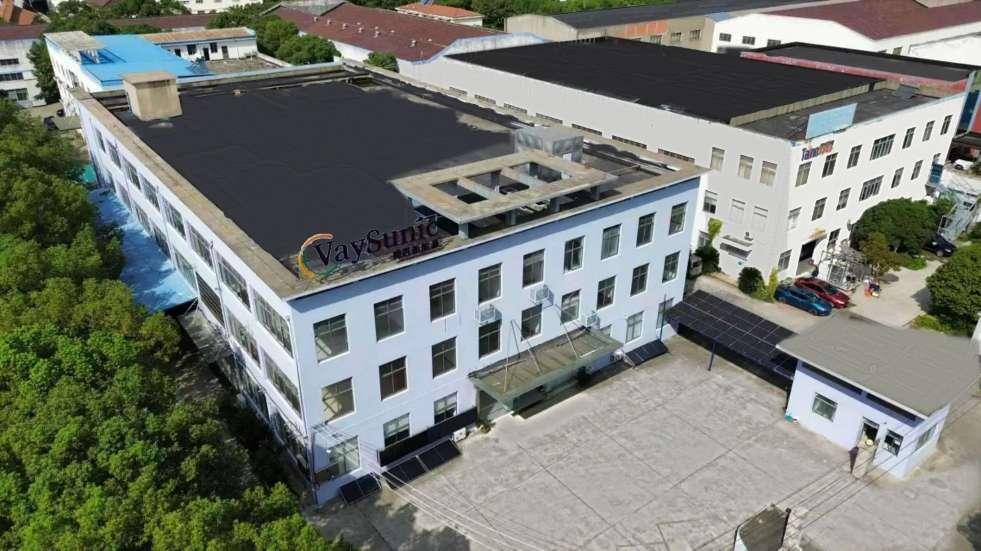 Aerial view of our own manufacturing base