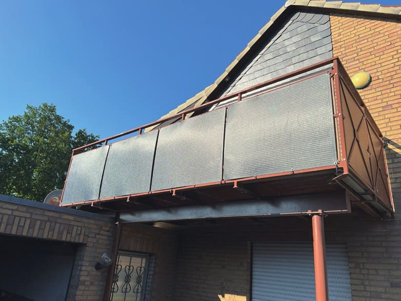 Balcony solar on a residential building